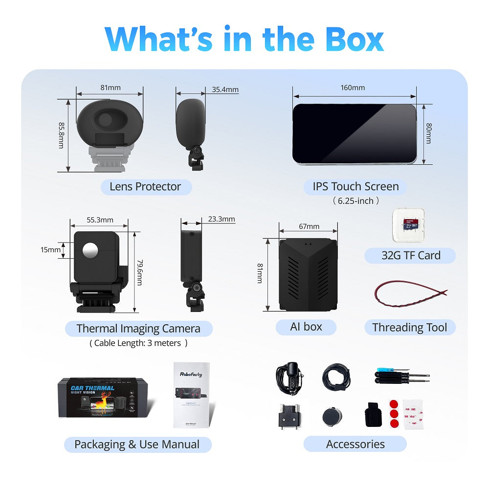 Car Thermal Night Vision | Animal & Pedestrian Collision Alert System | Robofinity