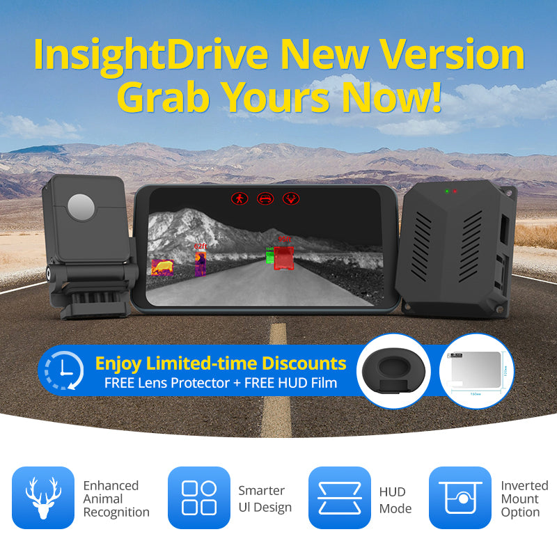 Car Thermal Night Vision | Collision Avoidance & Wildlife Alert System | Robofinity
