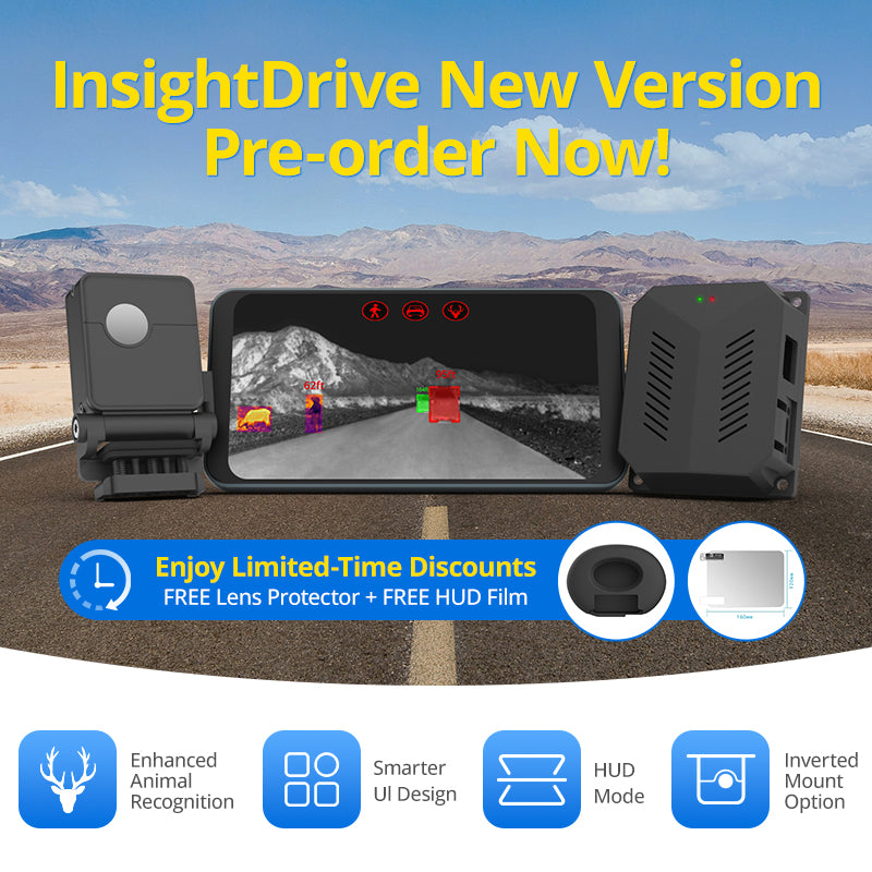 Car Thermal Night Vision | Collision Avoidance & Wildlife Alert System | Robofinity